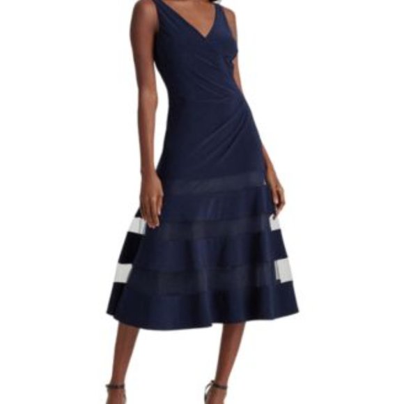 LAUREN-RALPH LAUREN~Tulle-Panel Cocktail Dress-NWT - Picture 8 of 8